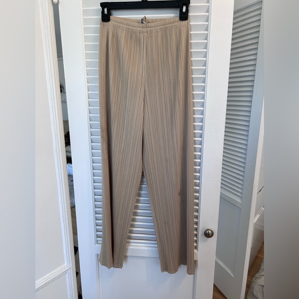 Pleats Please By Issey Miyake Champagne Pants Size 3